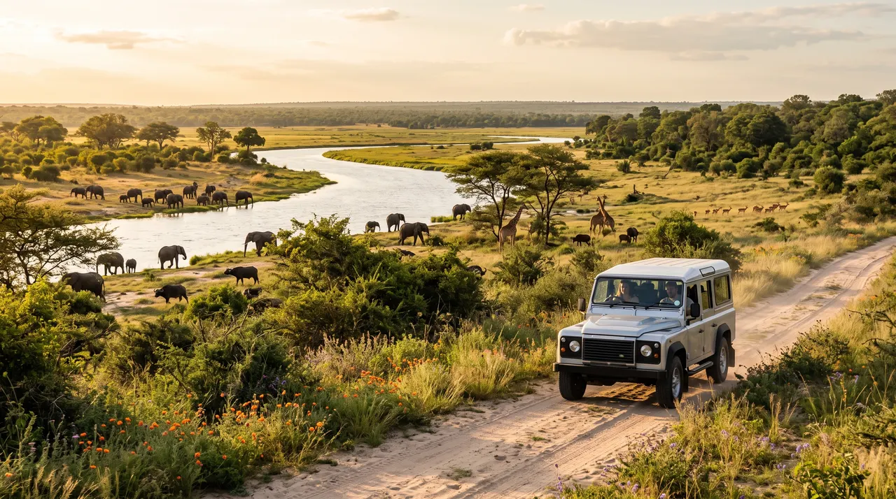 Driving in Botswana