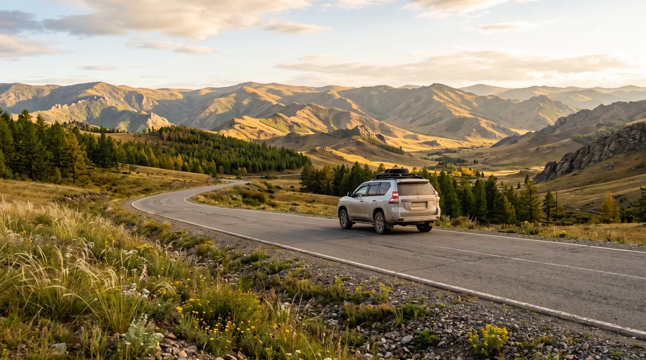 Driving in Mongolia