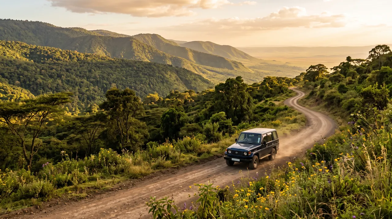 Driving in Tanzania